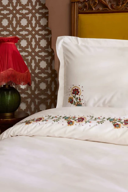سرویس روتختی دو نفره Karaca Home مدل Dornel 100٪ پنبه - سفید