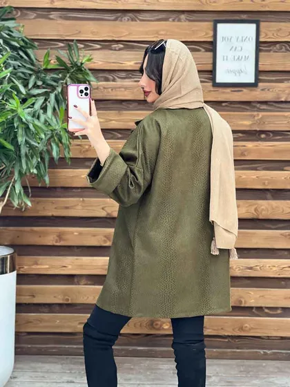 پالتو سرجیب دوبل پوست ماری