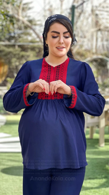 تونیک و شلوار بارداری بنفشه