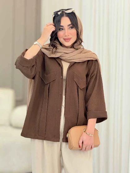مانتو جیب نما پیله دار کاتیا