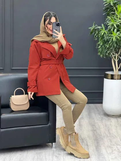 بارانی شش دکمه پشت پاگن