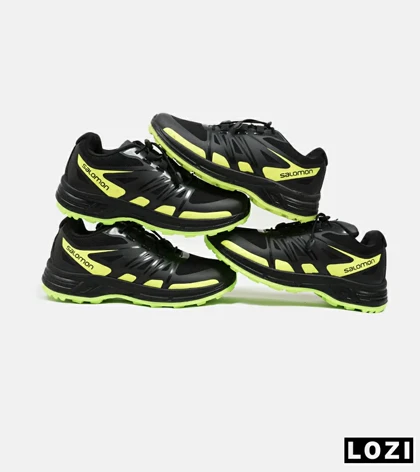 کفش کتانی کوهنوردی مشکی سبز زنانه و مردانه Salomon wings pro 2