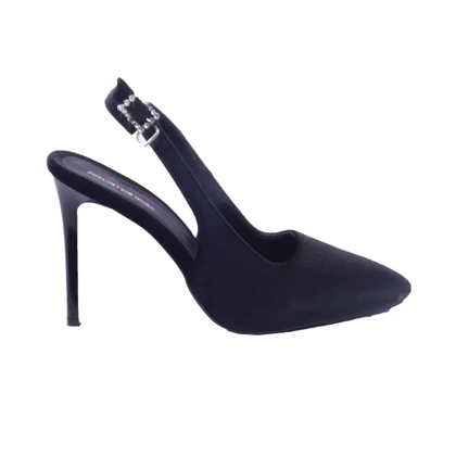 کفش پاشنه‌بلند زنانه مخملی قرمز کد 1869