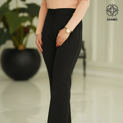 شلوار زنانه سرمه ای مدل دمپاگشاد