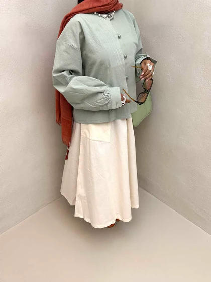 شومیز دکمه مرواریدی