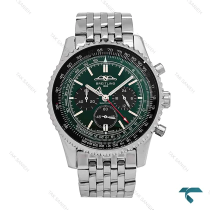 ساعت مردانه برایتلینگ NAVITIMER سیلور صفحه سبز مشکی Breitling-6701-G