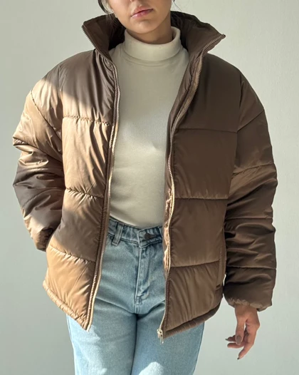 کاپشن یقه ایستاده کد 130078