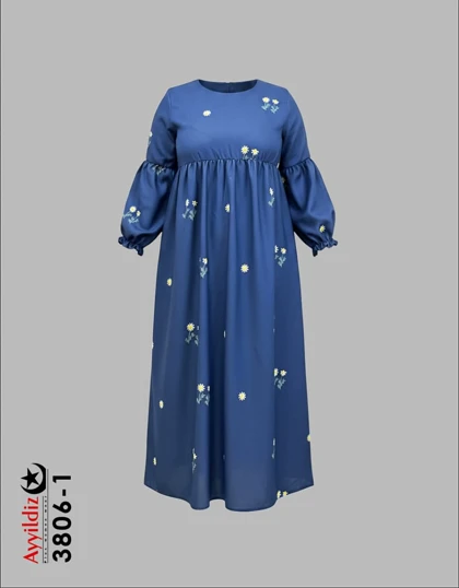 مانتو / کفتان زنانه شیک سایز بزرگ مدل کد 3806
