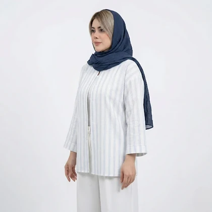 شومیز راه راه لینن مدل آلما علیدسا