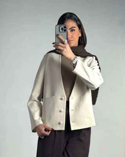 کت یقه هفت دکمه پارچه ای  کد 100172