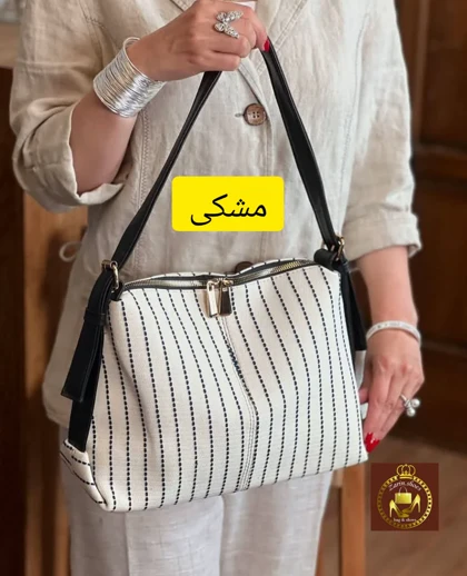 کیف زنانه دوشی کتان کد:1453