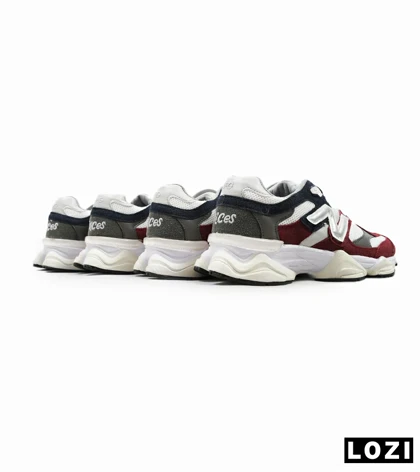 کفش کتانی زنانه زرشکی سفید طوسی NEW BALANCE 9060