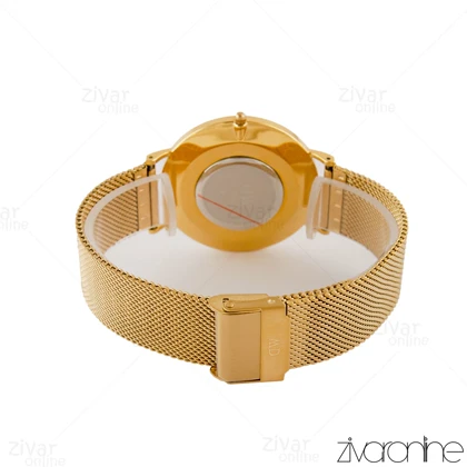 ساعت دنیل ولینگتون مردانه بند حصیری طلایی صفحه مشکی 105278