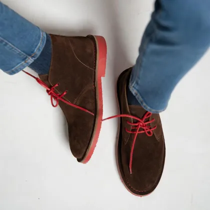 سافاری گلی قرمز جیر دور قرمز - Safari Veldskoen C Design After Rain/Red S Red Line