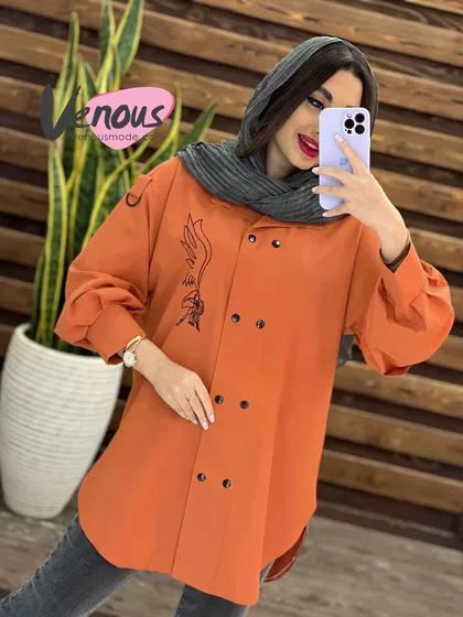 مانتو الیزه طرح دار