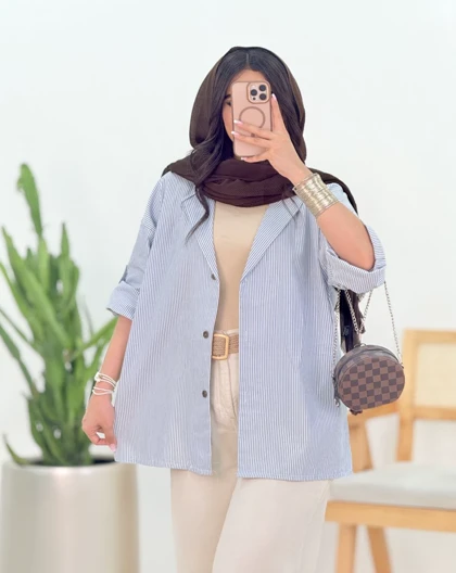 شومیز راه راه یلدا(38)کد:5349