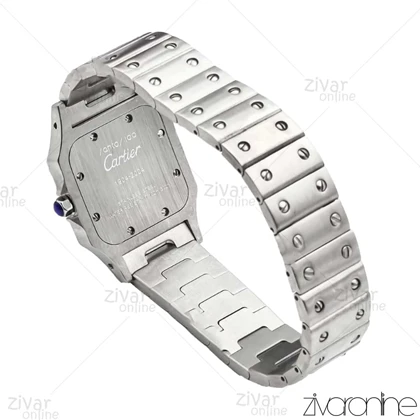 ساعت کارتیر زنانه مدل سانتوس سیلور صفحه سفید 105958