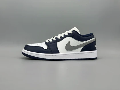 کتانی نایکی جردن1 لو مید نایت بلو نیوی/Nike AJ1 low