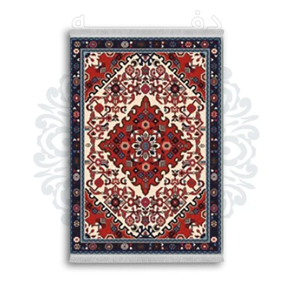 *جدید* فرشینه از جنس پارچه شانل مخمل ترک طرح فانتزی برند دفه کد 1858