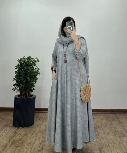 پیراهن مانتویی بلند سوپر کلوش فریال 4