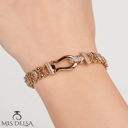 دستبند ژوپینگ طرح نگین و نعل اسب