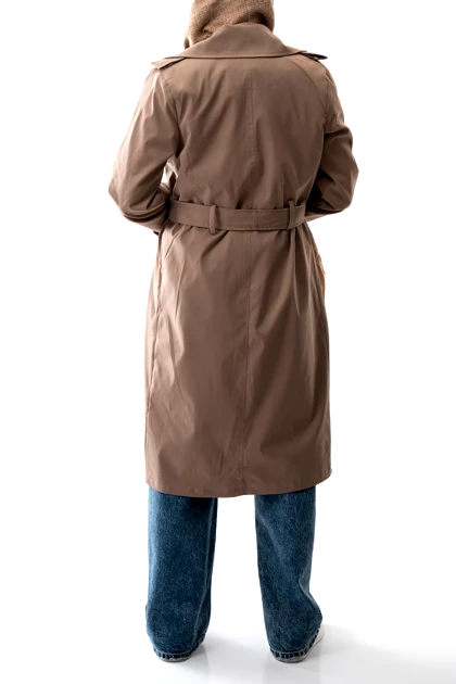 بارانی بلند کمربند دار زنانه