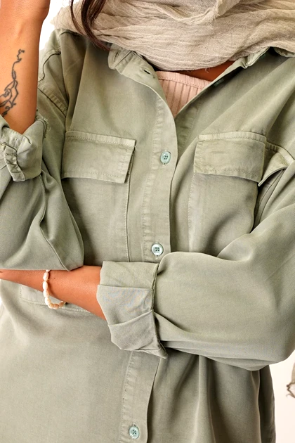 شومیز جیب‌دار مچی زنانه