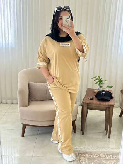 ست اسپرت بیرونی و ورزشی نخ پنبه دخترانه کد 363