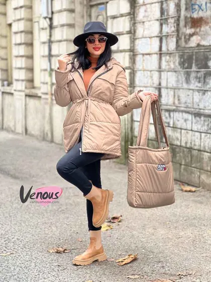 کاپشن کمرگت کیف دار