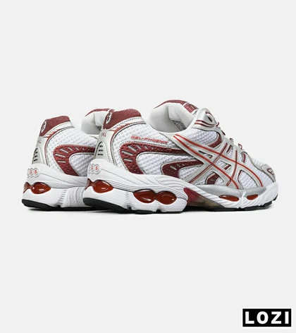 کفش کتانی مردانه و زنانه سفید قرمز ASICS Gel-Phoenix مدل 8538