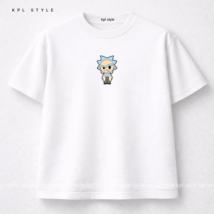 تیشرت باکسی 100٪ پنبه با چاپ مینیمال (Rick and Morty) | کد 1344