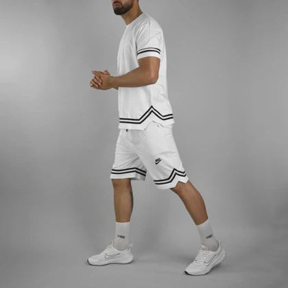 ست تیشرت و شلوارک اسپرت نایک مدل CMP-Dri Fit-3F0962 سفید