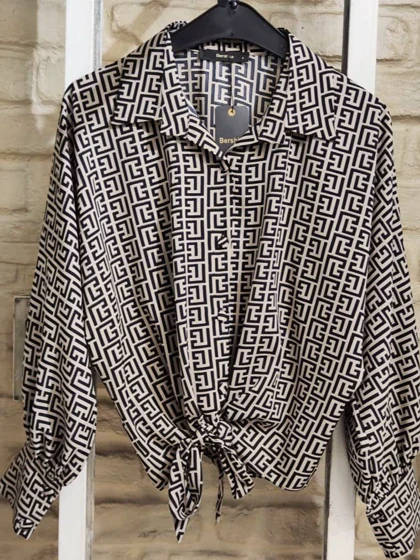 شومیز جلو دکمه پایین گره