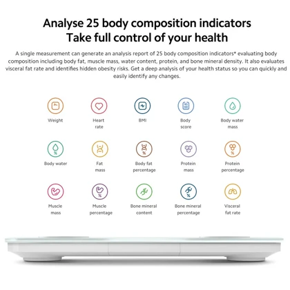 ترازو هوشمند شیائومی مدل Xiaomi Body Composition Scale S400
