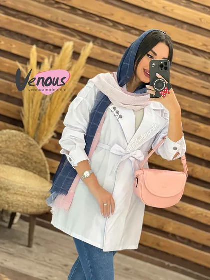 مانتو داکرون یقه پیرسینگ