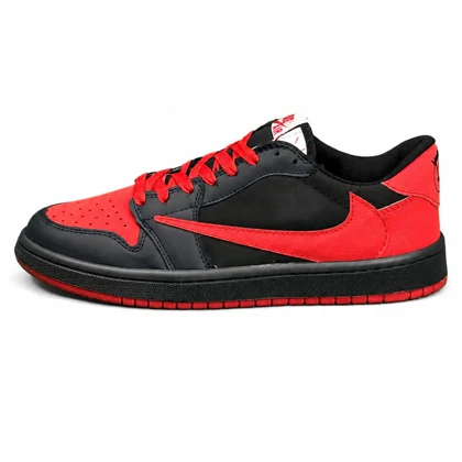 کفش کتانی مردانه مدل نایکی ترویس مشکی سرمه ای قرمز Nike travis