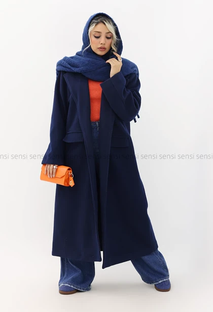 پالتو فوتر موهری4دکمه آستر دار کد1005033