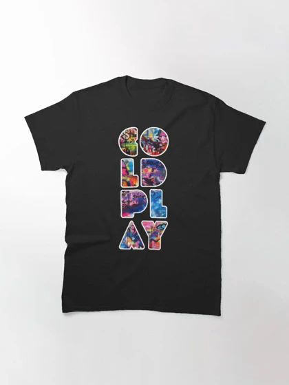 تیشرت گروه موسیقی ColdPlay | تیشرت کلدپلی طرح Graffiti Art کد 158604