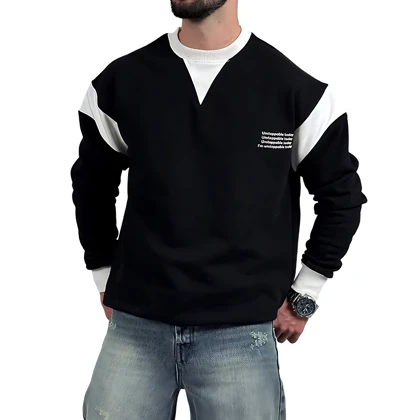 دورس مردانه پنبه مشکی سه نخ طرح UNSTOPPABLE