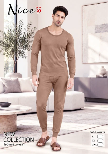 ست لباس گرم مردانه نایس (Nice) - مدل کرک‌دار زمستانه کد 877