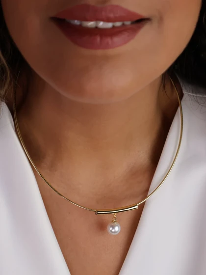 گردنبد زنانه مفتولی کد N3109