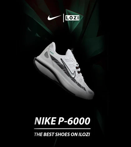کفش کتانی مردانه و زنانه سفید طوسی نایک NIKE P-6000