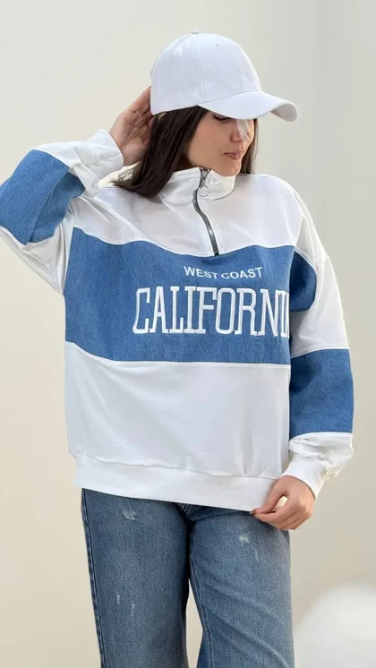 سویشرت نیم زیپ کالیفرنیا