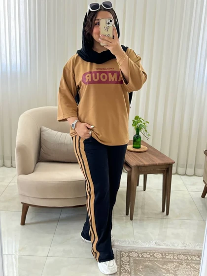 ست زنانه و دخترانه اسپرت اسپرت راحتی کد 454