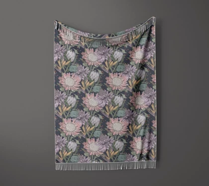 شال مبل ریش دار sofa shawl 9