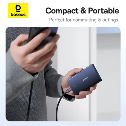پاور بانک 10000 باسئوس مدل P10076801123-00 توان 20 وات Type-C و USB-A