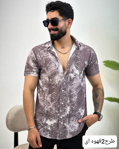 پیراهن مردانه طرح دار نوردخت_کد4440