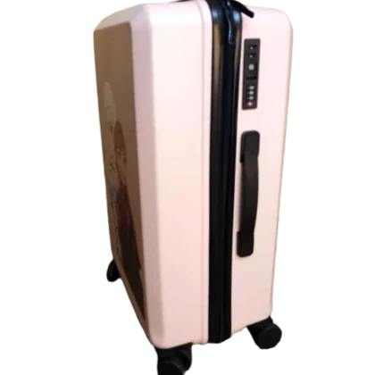 چمدان کودک السا و آنا سایز 24 رنگ صورتی کم رنگ ricardobeverlyhills