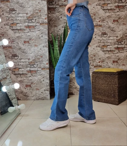 شلوار جین مدل واید استایل کد 10108