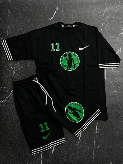 پکیج کد E891 شامل تیشرت + شلوارک نخی طرح سلتیک با 6 رنگ خفن🔥😎